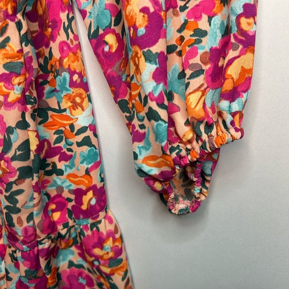 Vibrant Floral Long Sleeve Dress NWT - Picture 4 of 5
